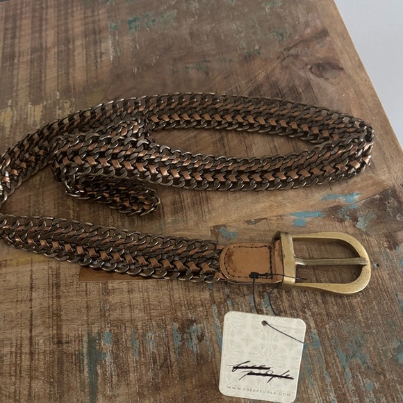 Free People Friday I’m In Love Metal Chain Belt NWT main image 5